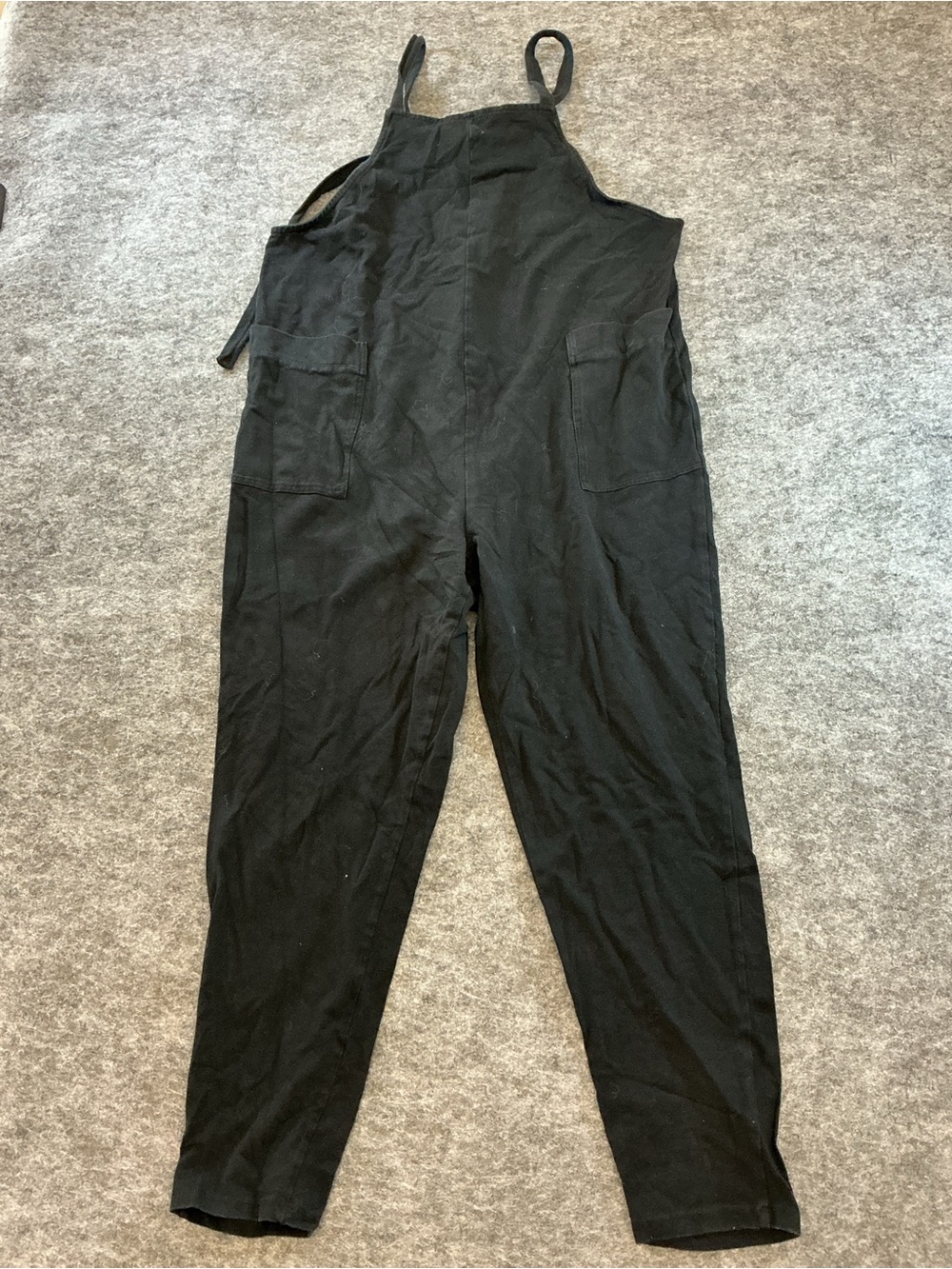 Quince Black Women's Cotton Blend Overalls Jumpsuit Size S